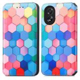 Peňaženkové 3D puzdro CaseNeo na Oppo A38 - Colorful Cube