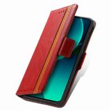 Peňaženkové kožené puzdro CaseNeo Splicing na Xiaomi 13T / 13T Pro - Červená