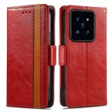 Peňaženkové kožené puzdro CaseNeo na Xiaomi 14 Pro - Červená