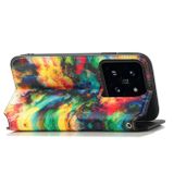 Peňaženkové 3D puzdro CaseNeo na Xiaomi 14 Pro - Colorful Cloud