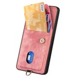 Kožený kryt Card Wallet na Xiaomi 14 Pro - Ružová