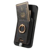 Kožený kryt Card Bag na OPPO Reno10 5G/10 Pro 5G - Čierna