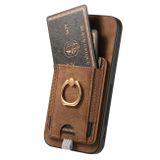 Kožený kryt Card Bag na OPPO Reno10 5G/10 Pro 5G - Hnedá