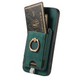 Kožený kryt Card Bag na OPPO Reno10 5G/10 Pro 5G - Zelená