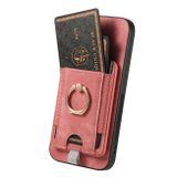 Kožený kryt Card Bag na OPPO Reno10 5G/10 Pro 5G - Ružová
