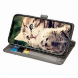 Peňaženkové 3D kožené puzdro na iPhone 11 Pro Max Cat and Dog - Grey