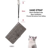 Peňaženkové 3D kožené puzdro na iPhone 11 Pro Max Cat and Dog - Grey
