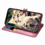 Peňaženkové 3D kožené puzdro na iPhone 11 Pro Max Cat and Dog - Pink