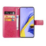 Peňaženkové kožené puzdro CLASP na Samsung Galaxy A71 5G - Magenta