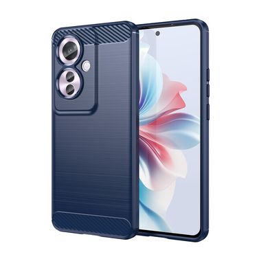 Gumenný kryt Brushed na OPPO Reno 11 F 5G - Modrá