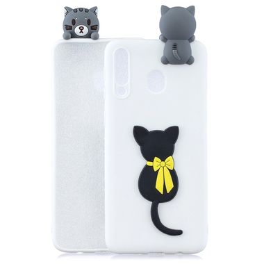 Gumený 3D kryt na Samsung Galaxy M20 - Little Black Cat