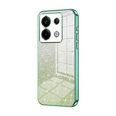 Gumený Glitter kryt Gradient na Xiaomi Redmi Note 13 Pro - Zelená