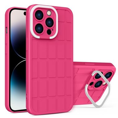 Gumený kryt CUBE na iPhone 14 Pro Max - Rose Red