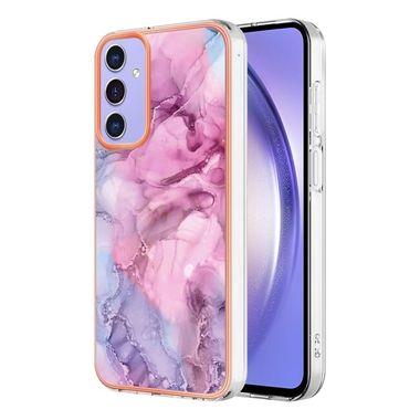 Gumený kryt Electroplating Marble na Galaxy A15 4G/ 5G - Ružová