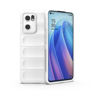 Gumený kryt Flannel na Oppo Reno 7 5G - Biela