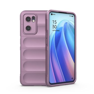 Gumený kryt Flannel na Oppo Reno 7 5G - Fialová