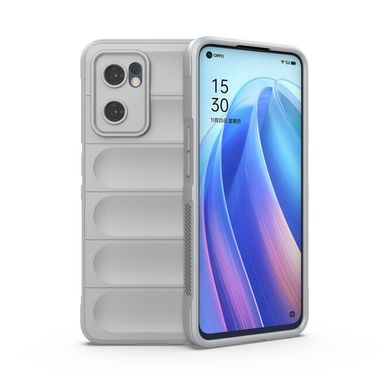 Gumený kryt Flannel na Oppo Reno 7 5G - Sivá