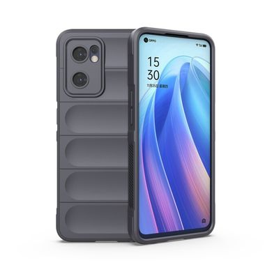 Gumený kryt Flannel na Oppo Reno 7 5G - Tmavá sivá