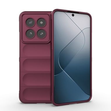 Gumený kryt Flannel na Xiaomi 14 Pro - Vínovo červená