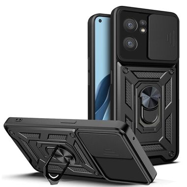 Gumený kryt FOLDING Camshield na Oppo Reno 7 5G - Čierna