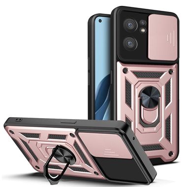 Gumený kryt FOLDING Camshield na Oppo Reno 7 5G - Ružová zlatá