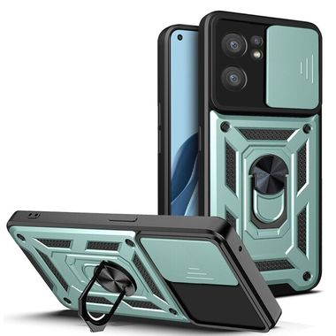 Gumený kryt FOLDING Camshield na Oppo Reno 7 5G - Zelená