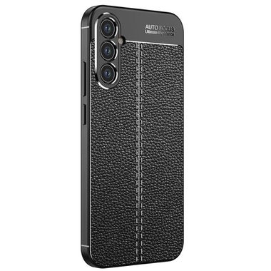 Gumený kryt LITCHI na Samsung Galaxy A34 5G - Čierna