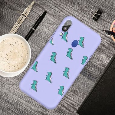 Gumený kryt na Samsung Galaxy A30 - Purple Dinosaurs