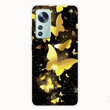 Gumený kryt na Xiaomi 12 Pro - Gold Butterfly