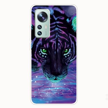 Gumený kryt na Xiaomi 12 Pro - Purple Tiger