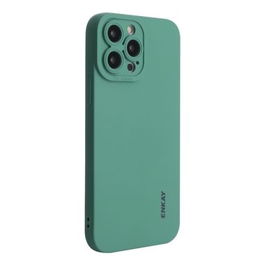 Gumený kryt SILICONE ENKAY na iPhone 14 Pro Max - Tmavozelená