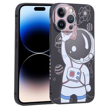 Gumený kryt SPACEMAN na iPhone 14 Pro Max - Black and Brown