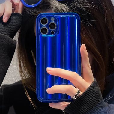 Gumený kryt STRIPES na iPhone 14 Pro Max - Sapphire Blue