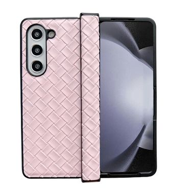 Gumený kryt Woven na Samsung Galaxy Z Fold5 - Ružová