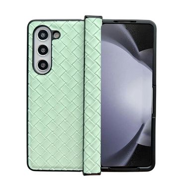 Gumený kryt Woven na Samsung Galaxy Z Fold5 - Zelená