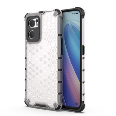 Hybridný kryt Honeycomb na Oppo Reno 7 5G - Biela