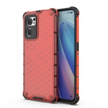 Hybridný kryt Honeycomb na Oppo Reno 7 5G - Červená