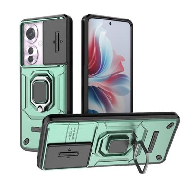 Kryt Magnetic Holder Armor Camshield na OPPO Reno11 F 5G - Zelená