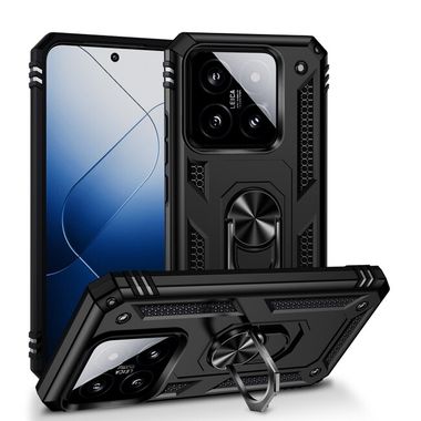 Kryt Magnetic Holder Armor na Xiaomi 14 - Čierna