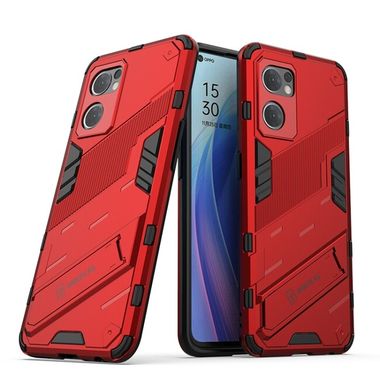 Kryt Punk Armor na Oppo Reno 7 5G - Červená