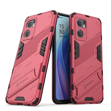 Kryt Punk Armor na Oppo Reno 7 5G - Svetlá červená