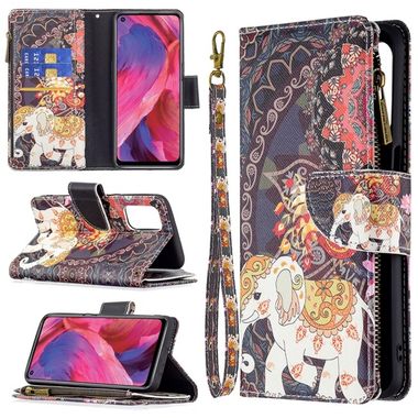 Multifunkčné peňaženkové puzdro na Oppo A54 5G - Flower Elephants