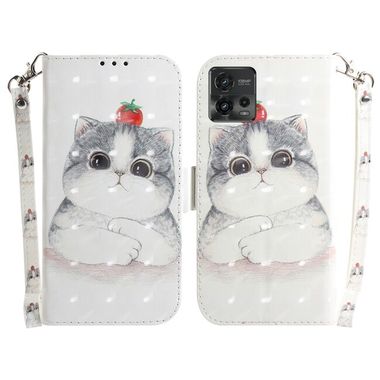 Peňaženkové 3D puzdro na Motorola Moto G72 - Cute Cat