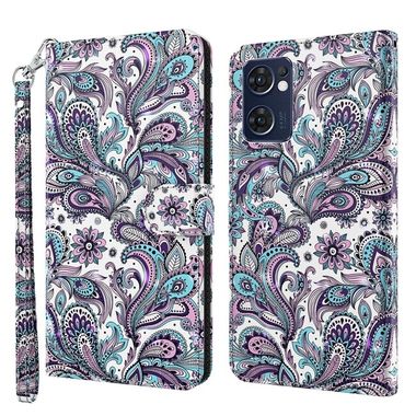 Peňaženkové 3D puzdro na Oppo Reno 7 5G - Swirl Pattern