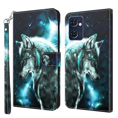 Peňaženkové 3D puzdro na Oppo Reno 7 5G - Wolf