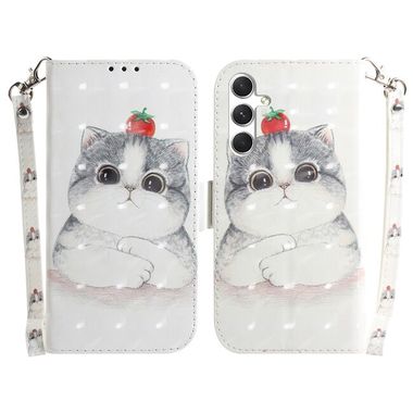 Peňaženkové 3D puzdro na Samsung Galaxy S24 5G - Cute Cat