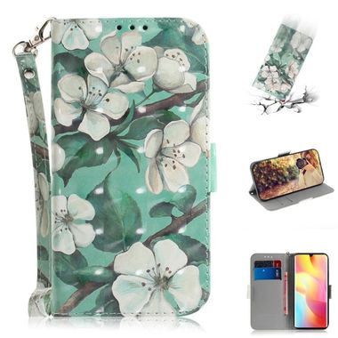Peňaženkové 3D puzdro na Xiaomi Mi Note 10 Lite - Watercolor Flowers