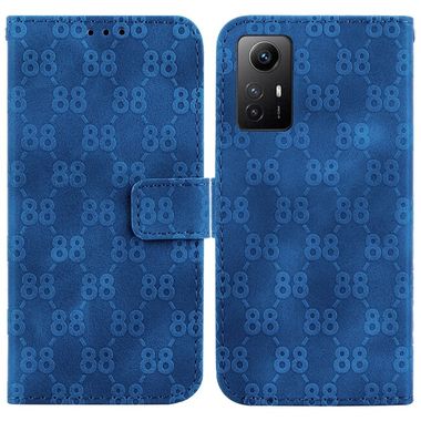 Peňaženkové kožené puzdro 8-shaped na Xiaomi Redmi Note 12S - Modrá