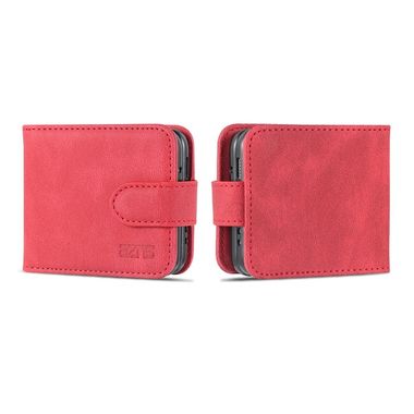 Peňaženkové kožené puzdro AZNS Dream na Samsung Galaxy Z Flip4 - Červená