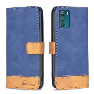 Peňaženkové kožené puzdro BF11 COLOR na Motorola Moto G42 - Modrá